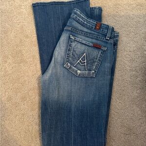 7 For All Mankind Blue Boot Cut Jeans for Women